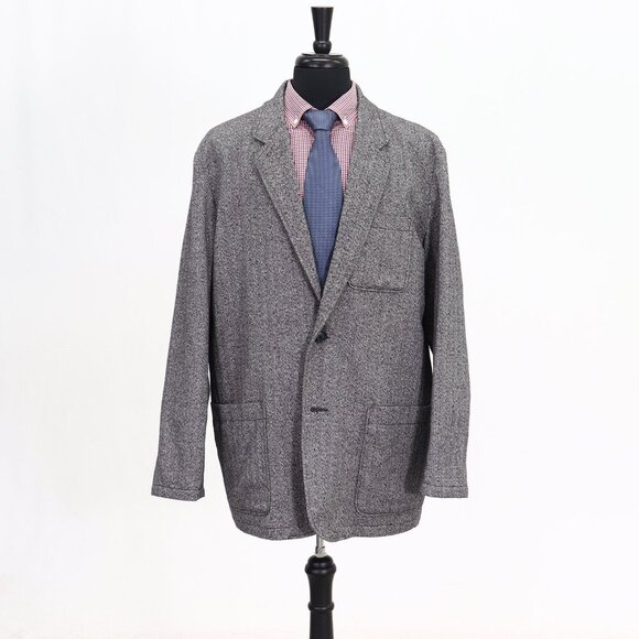 Levi Strauss 44L L/G Gray Two Button Cotton Light Weight Blazer Jacket G… - Picture 1 of 11